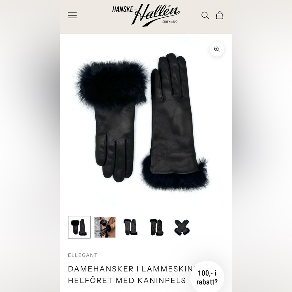 European Genuine Lambskin Leather Gloves with Rabbit Trim